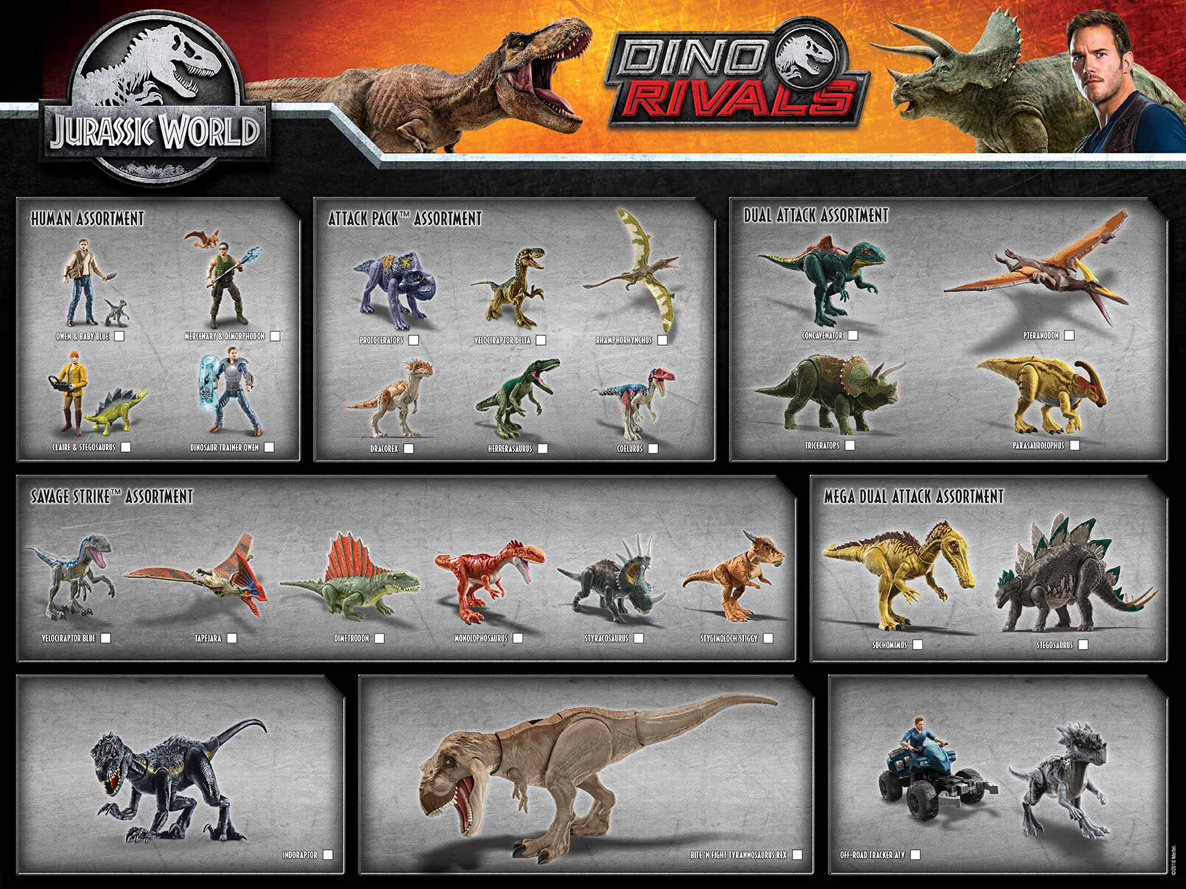 Jurassic World Dino Rivals Savage Strike Dinosaurs Assortment Mattel