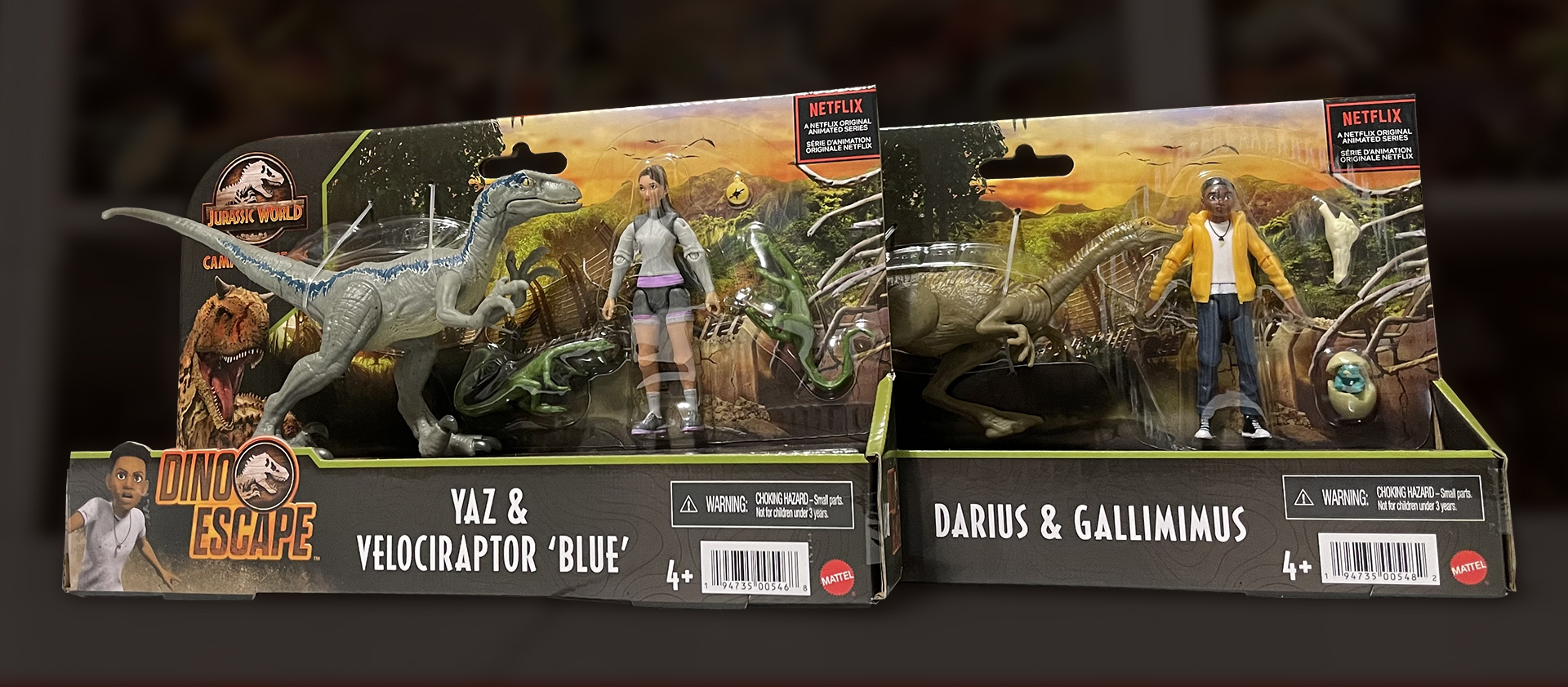 Yaz & Velociraptor 'Blue' - figurine Jurassic World : Camp
