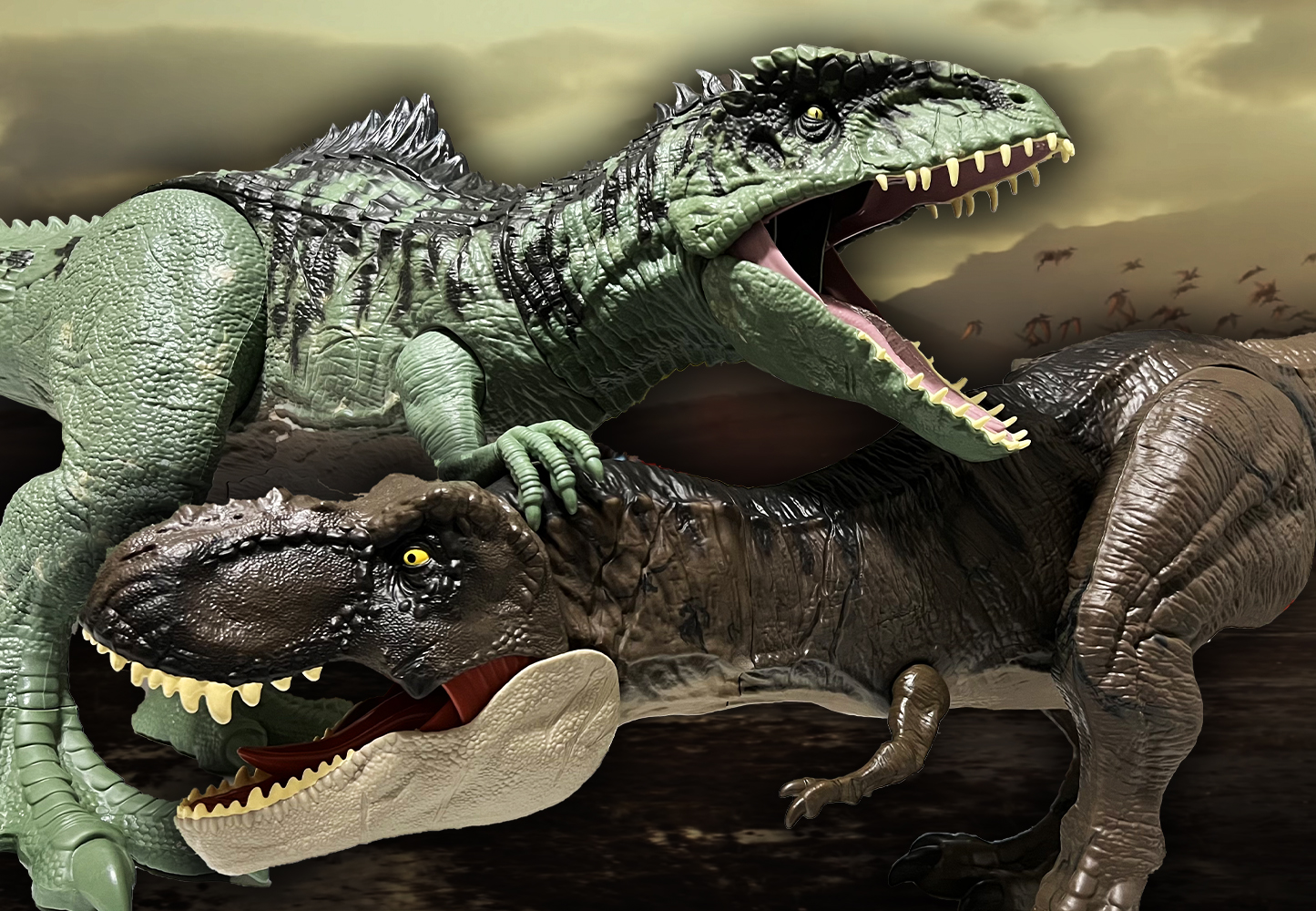 dinosaur t rex vs giganotosaurus